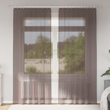 vidaXL 2 db barna fátyolfüggönyök fülecske tetejével 140x260 cm lakástextília