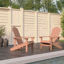 vidaXL 2 db barna HDPE kerti adirondack szék kerti bútor