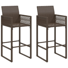vidaXL 2 db barna polyrattan kerti bárszék (368703) kerti bútor