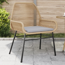vidaXL 2 db barna polyrattan kerti szék párnákkal kerti bútor