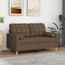 vidaXL 2 db barna szövet díszpárna Ø15 x 50 cm lakástextília