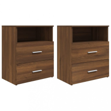 vidaXL 2 db barna tölgy színű éjjeliszekrény 50x32x60 cm bútor