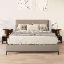 vidaXL 2 db barna tölgy színű szerelt fa éjjeliszekrény 35x35x55 cm bútor