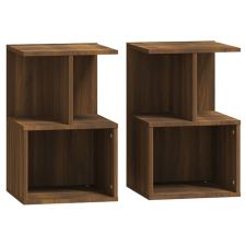 vidaXL 2 db barna tölgy színű szerelt fa éjjeliszekrény 35x35x55 cm (815188) bútor