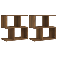 vidaXL 2 db barna tölgy színű szerelt fa éjjeliszekrény 50x30x51,5 cm (815833) bútor