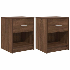 vidaXL 2 db barna tölgyszínű éjjeliszekrény fiókkal 40x34x50 cm (858780) bútor