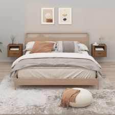 vidaXL 2 db barna tölgyszínű fali éjjeliszekrény 50 x 36 x 40 cm bútor