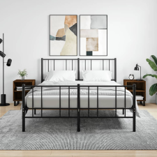 vidaXL 2 db barna tölgyszínű szerelt fa éjjeliszekrény 40x30x50 cm bútor