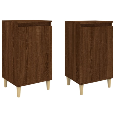 vidaXL 2 db barna tölgyszínű szerelt fa éjjeliszekrény 40x35x70 cm (819643) bútor