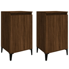 vidaXL 2 db barna tölgyszínű szerelt fa éjjeliszekrény 40x35x70 cm (819659) bútor