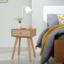 vidaXL 2 db barna, tömör fenyőfa éjjeliszekrény 40 x 30 61 cm bútor