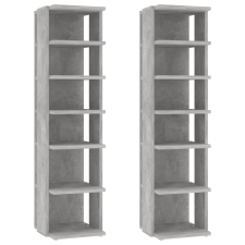 vidaXL 2 db betonszürke cipősszekrény 27,5 x 27 x 102 cm (808494) bútor