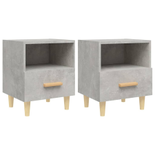 vidaXL 2 db betonszürke éjjeliszekrény 40x35x47 cm (812015) bútor
