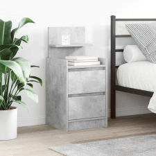 vidaXL 2 db betonszürke éjjeliszekrények 2 fiókkal 38x34x80 cm bútor