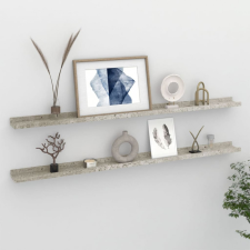 vidaXL 2 db betonszürke fali polc 115 x 9 x 3 cm bútor