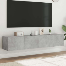 vidaXL 2 db betonszürke fali TV-szekrény LED-del 80x35x31 cm bútor