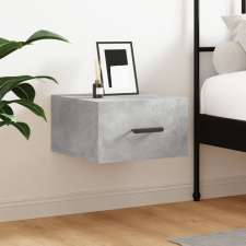 vidaXL 2 db betonszürke falra szerelhető éjjeliszekrény 35x35x20 cm bútor