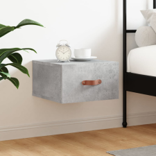 vidaXL 2 db betonszürke falra szerelhető éjjeliszekrény 35x35x20 cm bútor