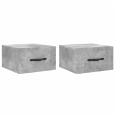 vidaXL 2 db betonszürke falra szerelhető éjjeliszekrény 35x35x20 cm (829813) bútor