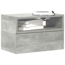 vidaXL 2 db betonszürke falra szerelhető éjjeliszekrény 45x26x28,5 cm bútor
