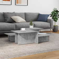 vidaXL 2 db betonszürke szerelt fa dohányzóasztal bútor