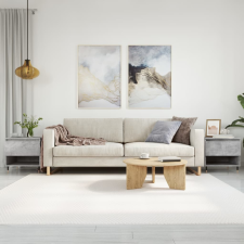 vidaXL 2 db betonszürke szerelt fa dohányzóasztal 50 x 46 x 50 cm bútor