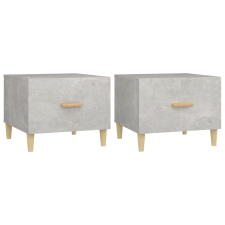 vidaXL 2 db betonszürke szerelt fa dohányzóasztal 50 x 50 x 40 cm (812717) bútor