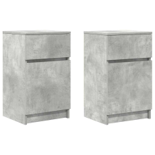 vidaXL 2 db betonszürke szerelt fa éjjeliszekrény 39x35x65 cm (861326) bútor