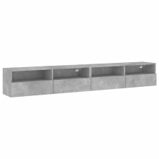 vidaXL 2 db betonszürke szerelt fa fali TV-szekrény 100x30x30 cm (836889) bútor