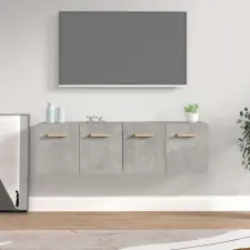 vidaXL 2 db betonszürke szerelt fa faliszekrény 60x36,5x35 cm bútor