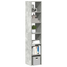 vidaXL 2 db betonszürke szerelt fa könyvespolcok halmozható 30x30x80cm bútor