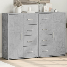 vidaXL 2 db betonszürke szerelt fa tálalószekrény 60 x 31 x 84 cm bútor