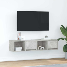 vidaXL 2 db betonszürke szerelt fa TV-szekrény 60x31x25,5 cm bútor