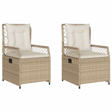 vidaXL 2 db bézs polyrattan dönthető kerti szék (368665) kerti bútor