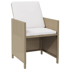 vidaXL 2 db bézs polyrattan kerti szék lábtartókkal (316781) kerti bútor