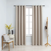 vidaXL 2 db bézs sötétítőfüggöny fémgyűrűkkel 140 x 245 cm