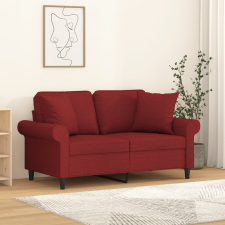 vidaXL 2 db bordó szövet díszpárna 40 x 40 cm lakástextília