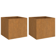 vidaXL 2 db corten acél növénytartó 42x40x39 cm (821550) kerti tárolás