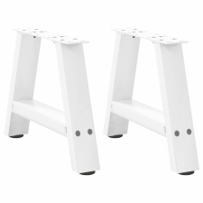 vidaXL 2 db fehér acél dohányzóasztal lábak A-alakú 40x(30-31) cm bútor