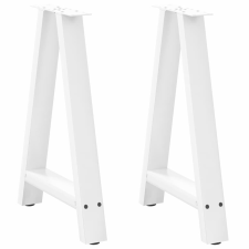 vidaXL 2 db fehér acél dohányzóasztal lábak A-alakú 50x(72-73) cm bútor