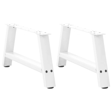 vidaXL 2 db fehér acél dohányzóasztal lábak A-alakú 60x(30-31) cm bútor