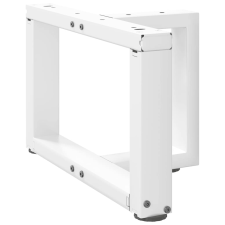 vidaXL 2 db fehér acél dohányzóasztal lábak T-alakú 50x25x(30-31) cm bútor