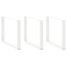 vidaXL 2 db fehér acél dohányzóasztal lábak U-alakú 100x(72-73) cm bútor
