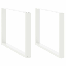 vidaXL 2 db fehér acél dohányzóasztal lábak U-alakú 100x(72-73) cm bútor