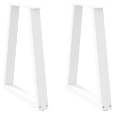 vidaXL 2 db fehér acél dohányzóasztal lábak V-alakú 50x(72-73) cm bútor