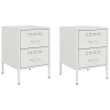 vidaXL 2 db fehér acél éjjeliszekrény 36 x 39 x 50,5 cm