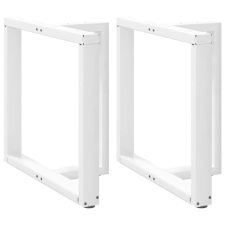 vidaXL 2 db fehér acél étkezőasztal lábak T-alakú 70x35x(72-73) cm bútor