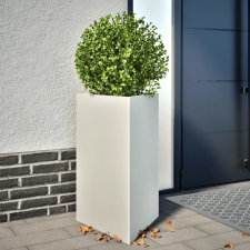 vidaXL 2 db fehér acél háromszög alakú kerti növénytartó 50x43x75 cm kerti tárolás