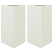 vidaXL 2 db fehér acél háromszög alakú kerti növénytartó 50x43x75 cm (851174) kerti tárolás