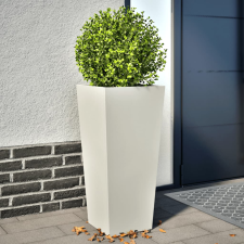 vidaXL 2 db fehér acél kerti növénytartó 35 x 35 x 75 cm kerti tárolás